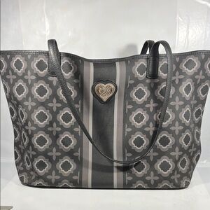Brighton Black and Gray Patterned Tote